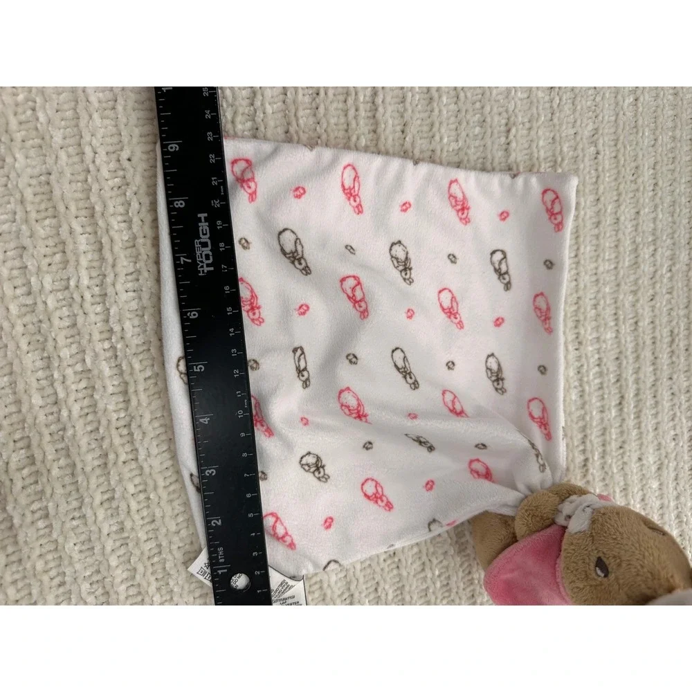 M&S Peter‎ Rabbit Flopsy Bunny Lovey Security Blanket Pink White Plush Kids Toy